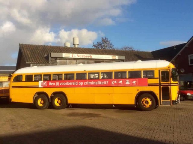 oldtimer bus voor promotie